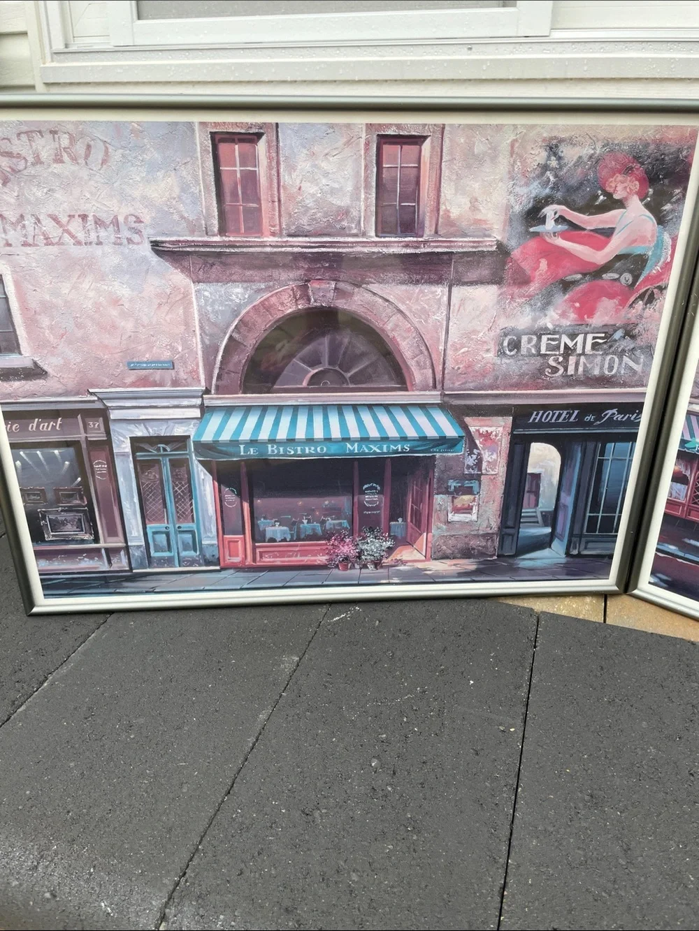 Professionally Framed Pair of Paris Street Scenes by Mark St. John - 18”x13.5”